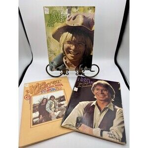 John Denver Songbook Lot 3 Sheet Music PVG 70s 80s Cherry Lane VG+